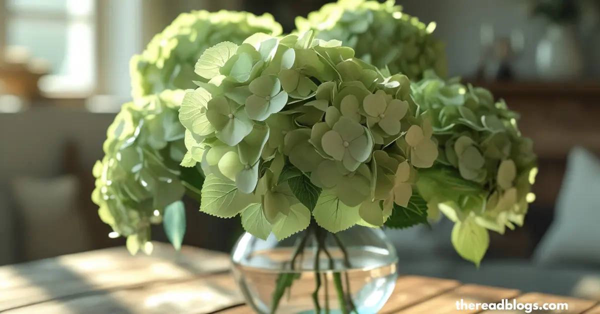Faux Green Hydrangea